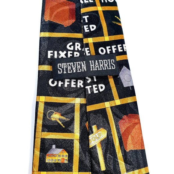 Steven Harris Mens Necktie Realtor Home Sales Rentals Office Work Casual Gift - Picture 5 of 5